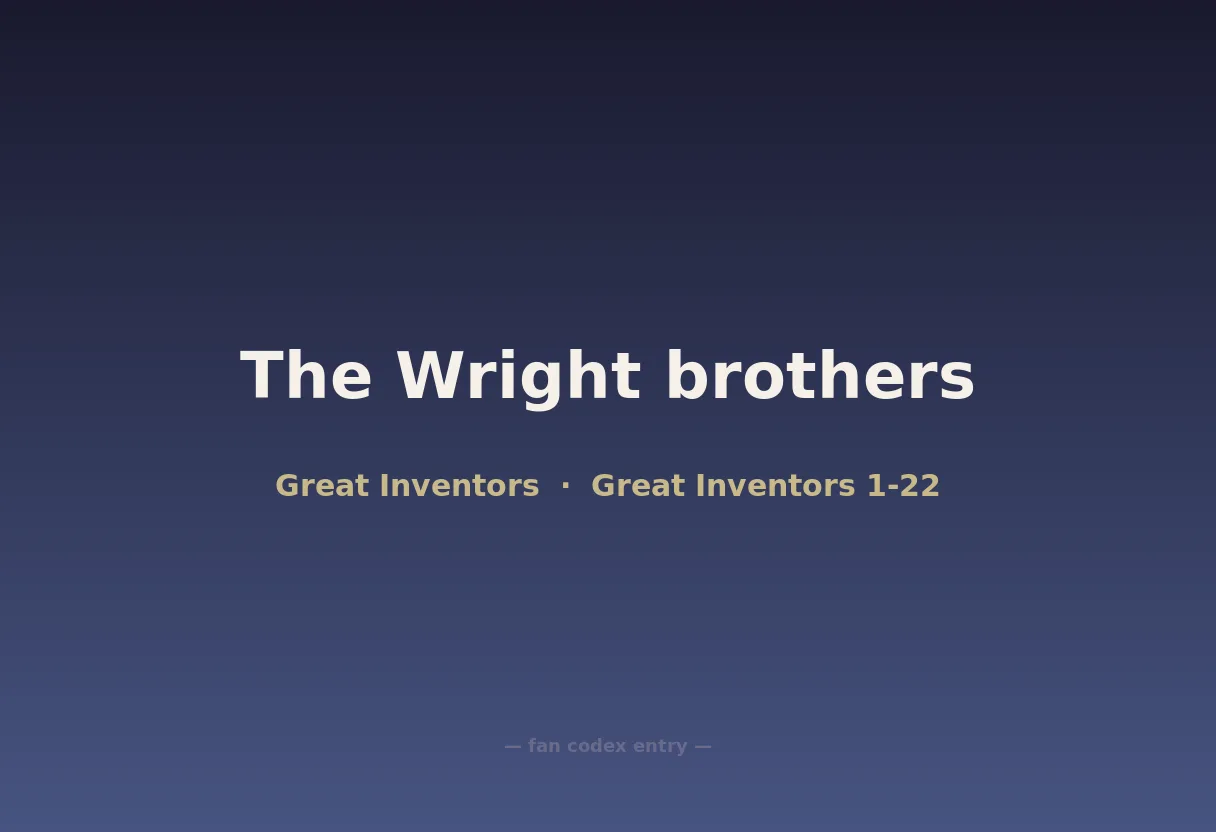 The Wright brothers